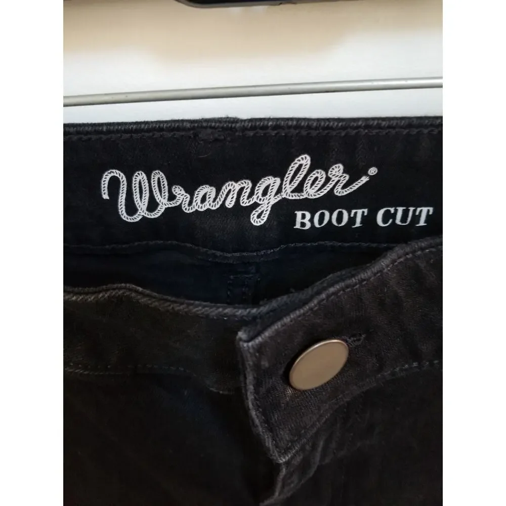 Wrangler Bootcut Black Jeans Women's Juniors (13x34) 09MWZBK